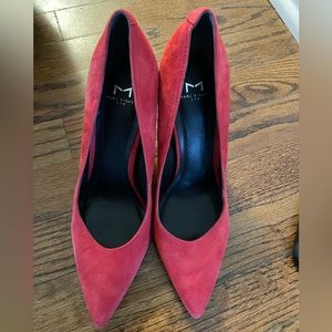 Marc fisher LTD suede red pumps